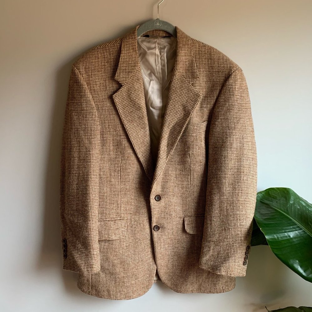 Lands' End Textured Brown Blazer